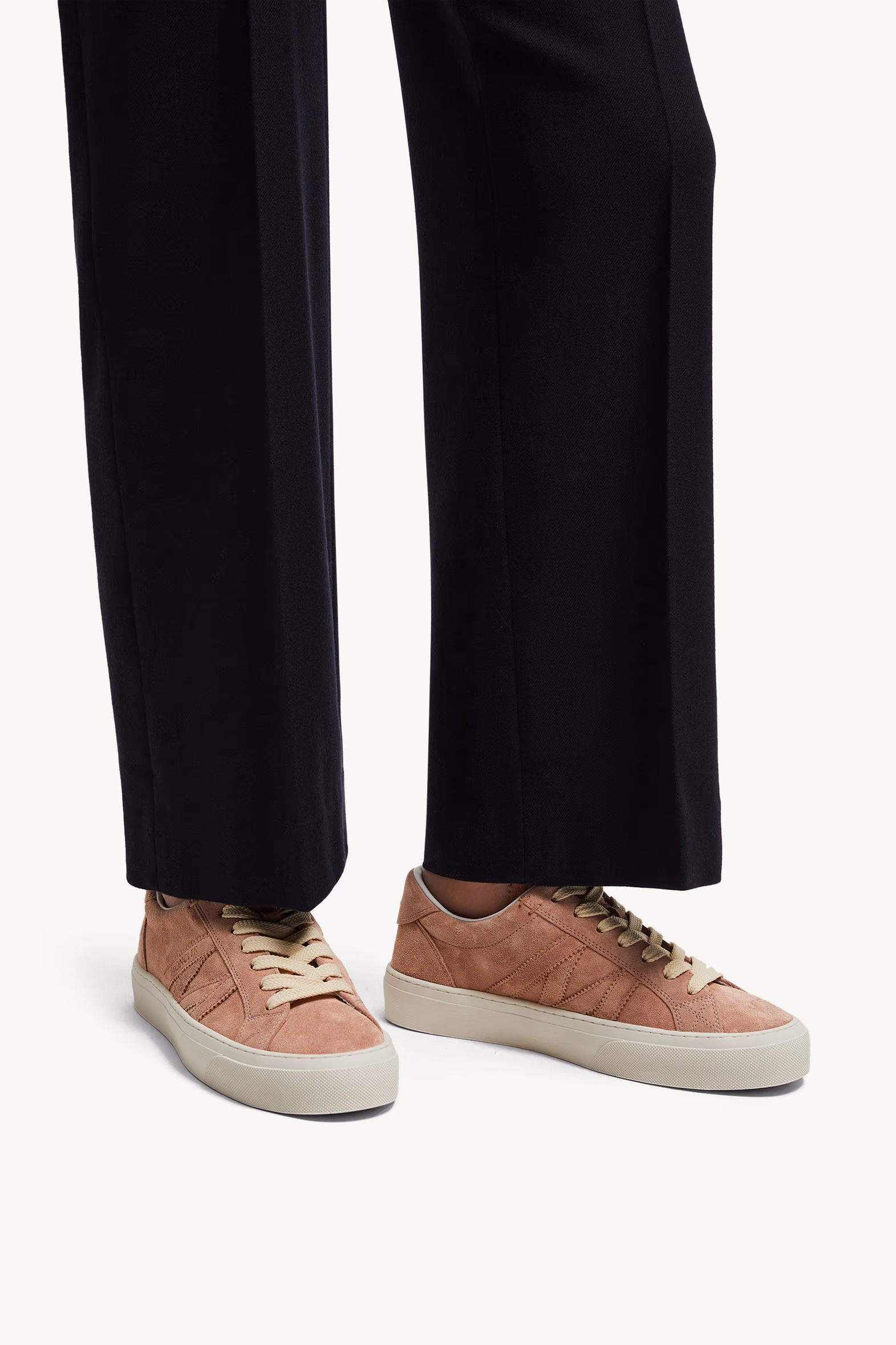 Sneakers Monaco M en daim Femmes Rose Moncler 2